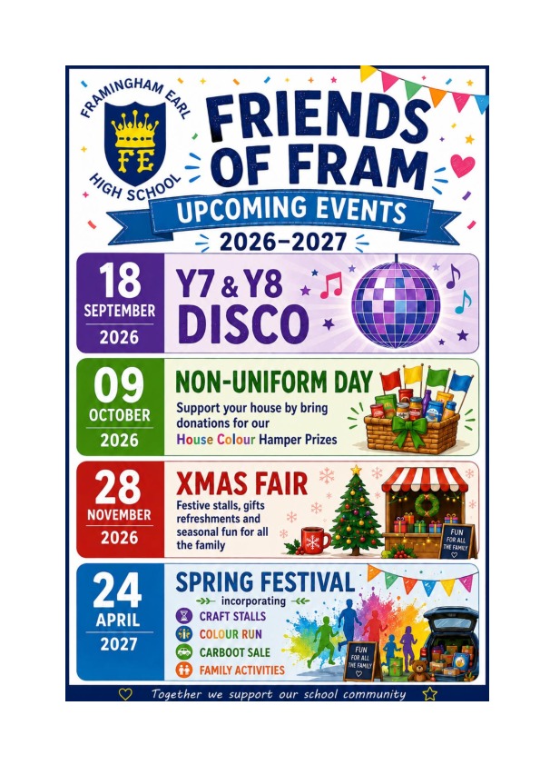 Poster for the upcoming events 2026 27